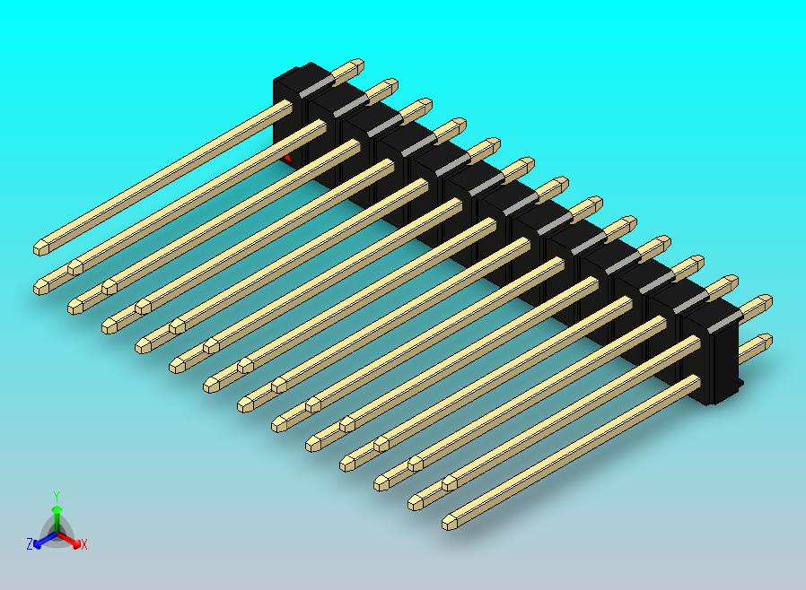 DS1021排针 黑色 2x13p 100mil 类型19 版本1.0.zip