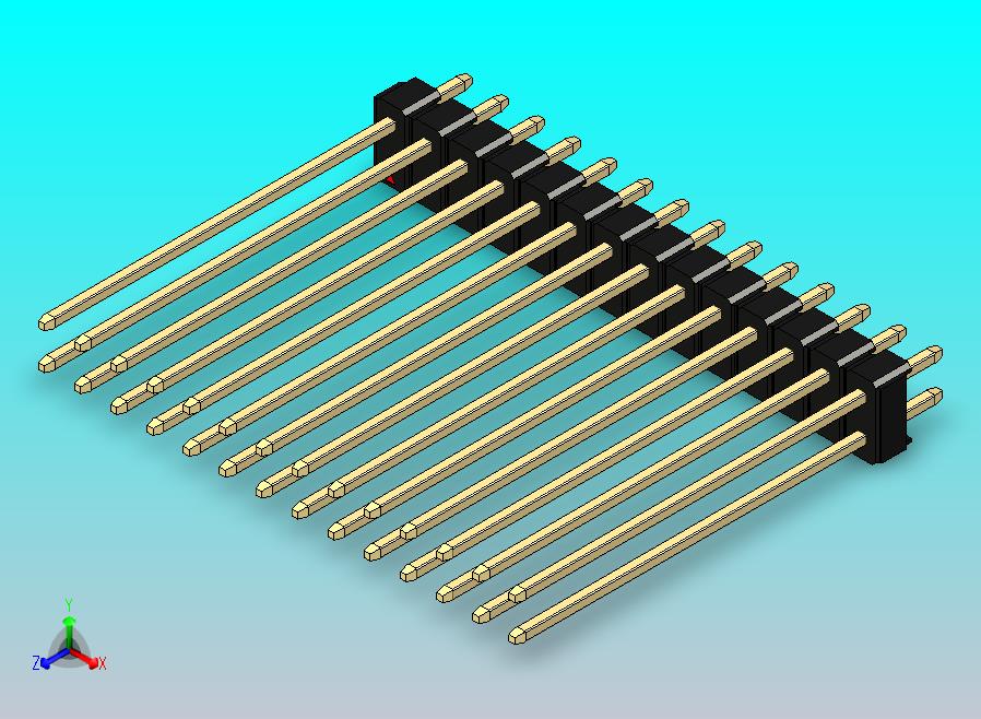 DS1021排针 黑色 2x14p 100mil 类型43 版本1.0.zip