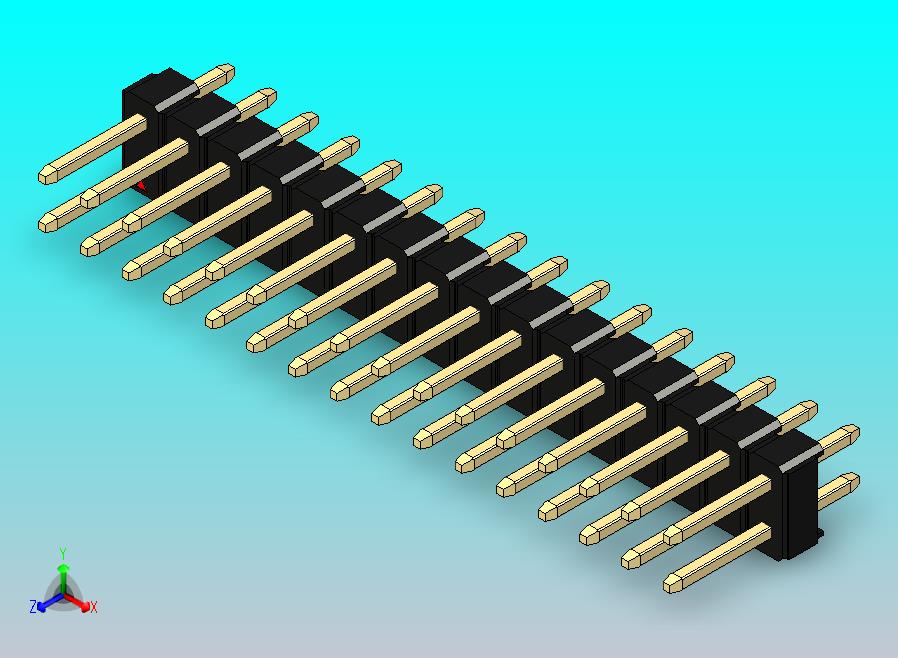 DS1021排针 黑色 2x16p 100mil 类型1 版本1.0.zip