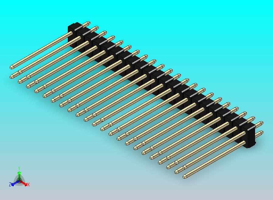 DS1021排针 黑色 2x22p 100mil 类型19 版本1.0.zip