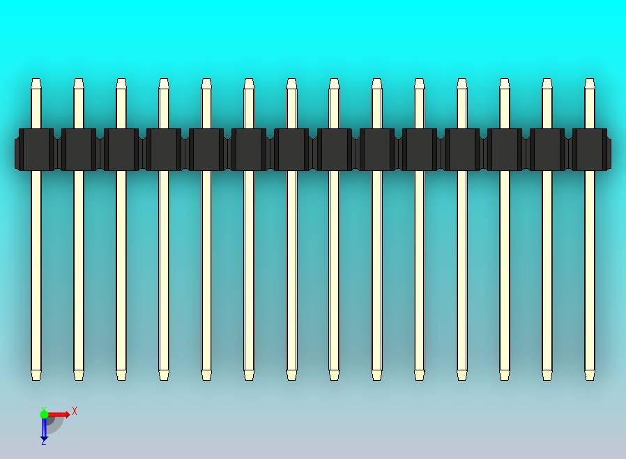 DS1021排针 黑色 2x14p 100mil 类型5 版本1.0.zip