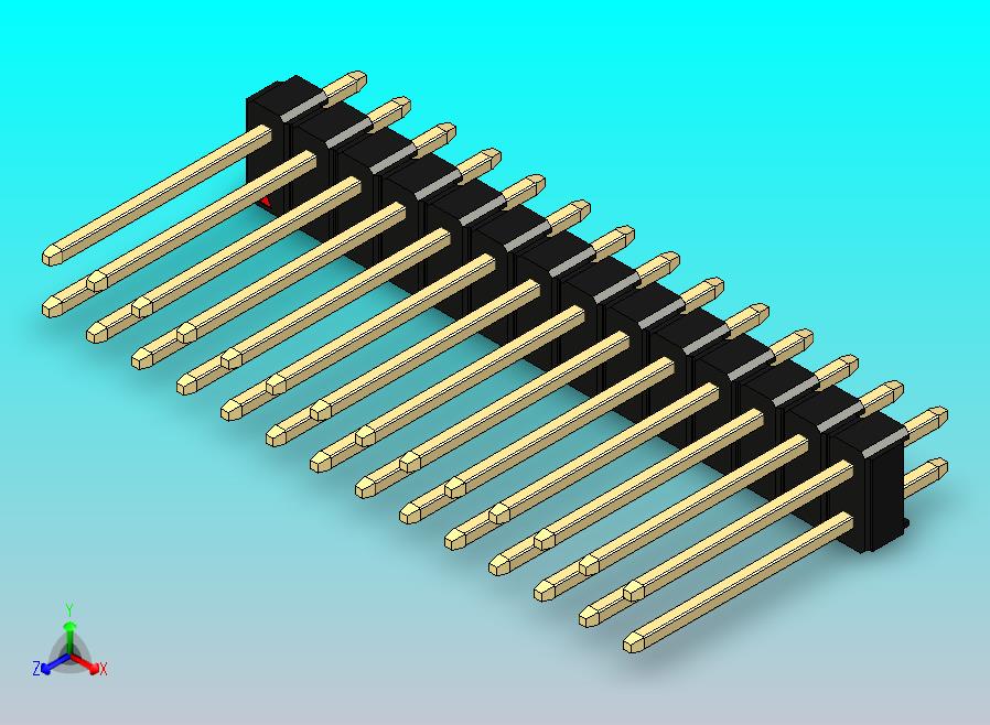 DS1021排针 黑色 2x14p 100mil 类型5 版本1.0.zip