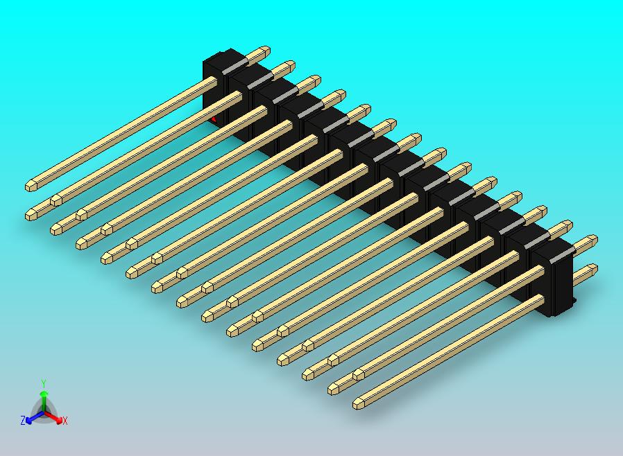 DS1021排针 黑色 2x14p 100mil 类型19 版本1.0.zip