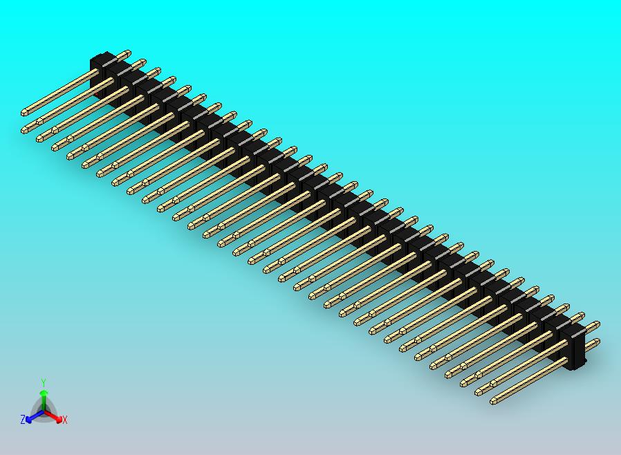 DS1021排针 黑色 2x32p 100mil 类型5 版本1.0.zip