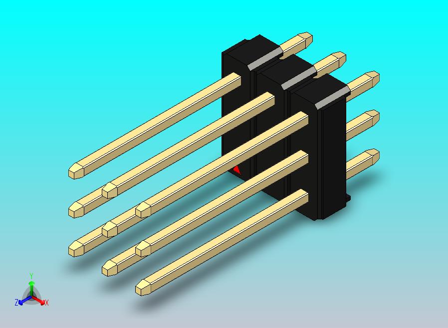 DS1021排针 黑色 3x03p 100mil 类型5 版本1.0.zip