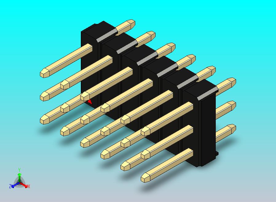 DS1021排针 黑色 3x06p 100mil 类型1 版本1.0.zip