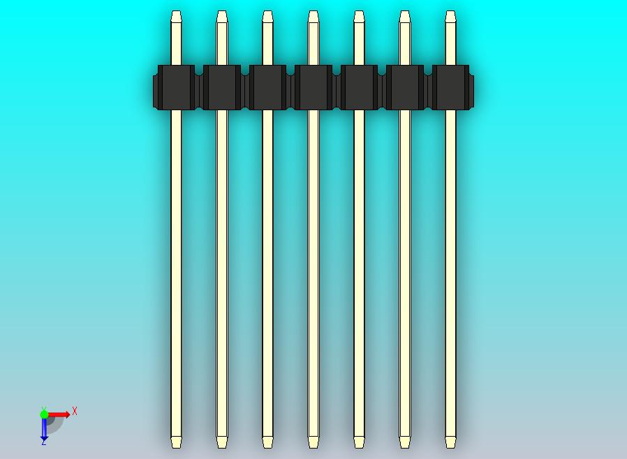 DS1021排针 黑色 3x07p 100mil 类型19 版本1.0.zip