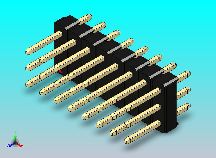 DS1021排针 黑色 3x08p 100mil 类型1 版本1.0.zip