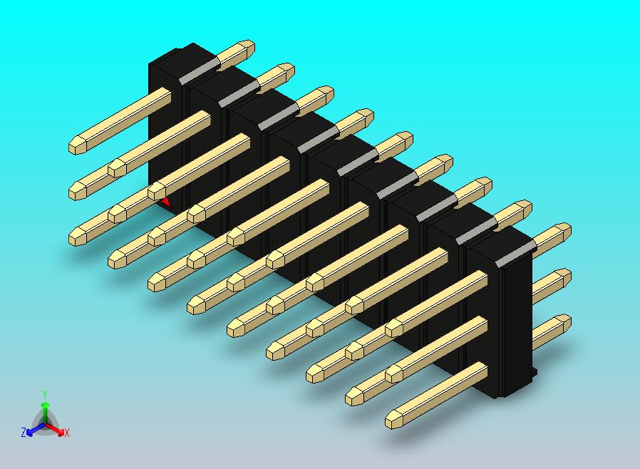 DS1021排针 黑色 3x09p 100mil 类型1 版本1.0.zip