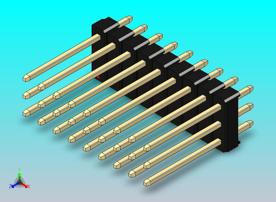 DS1021排针 黑色 3x09p 100mil 类型5 版本1.0.zip