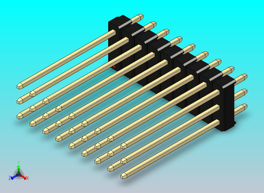 DS1021排针 黑色 3x09p 100mil 类型19 版本1.0.zip