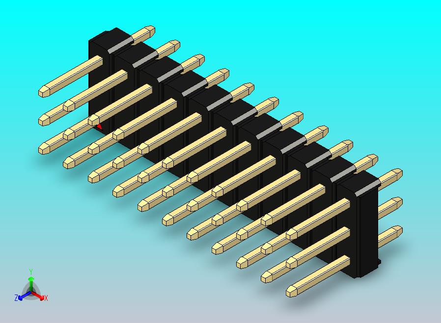 DS1021排针 黑色 3x11p 100mil 类型1 版本1.0.zip