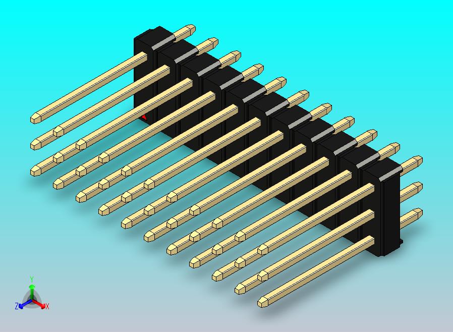 DS1021排针 黑色 3x11p 100mil 类型5 版本1.0.zip