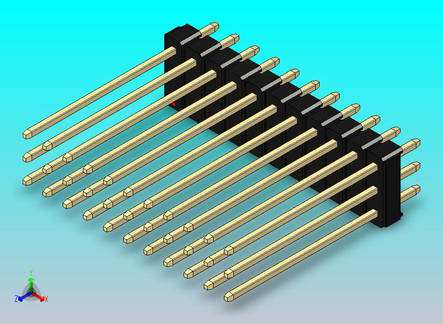 DS1021排针 黑色 3x11p 100mil 类型19 版本1.0.zip