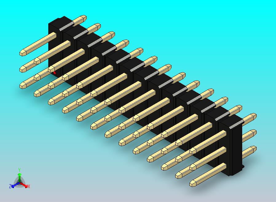 DS1021排针 黑色 3x13p 100mil 类型1 版本1.0.zip