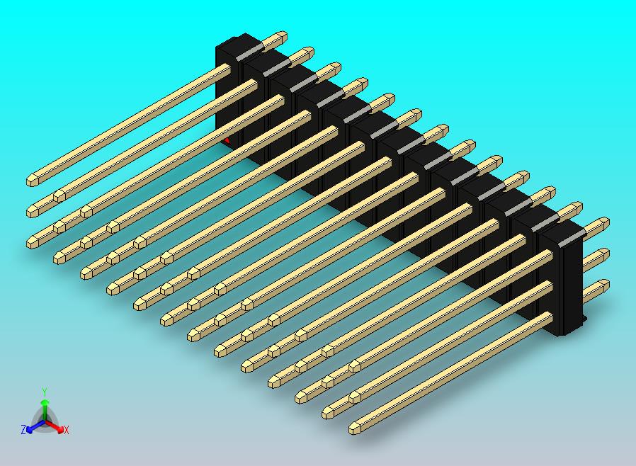 DS1021排针 黑色 3x13p 100mil 类型19 版本1.0.zip