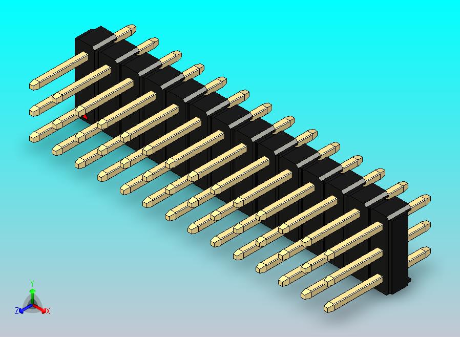 DS1021排针 黑色 3x14p 100mil 类型1 版本1.0.zip