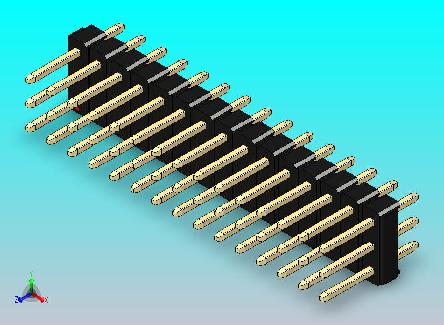 DS1021排针 黑色 3x15p 100mil 类型1 版本1.0.zip