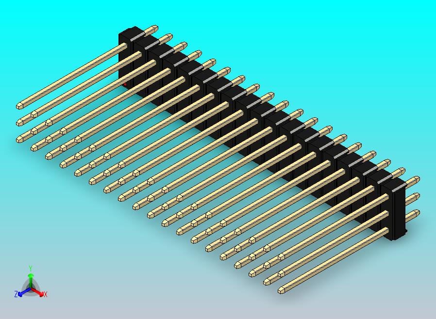 DS1021排针 黑色 3x19p 100mil 类型19 版本1.0.zip