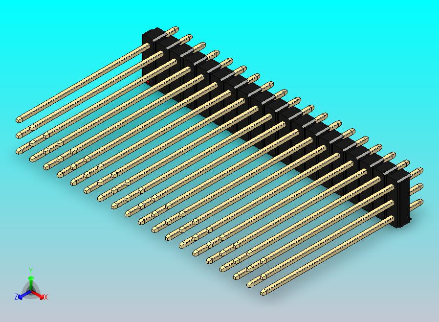 DS1021排针 黑色 3x19p 100mil 类型43 版本1.0.zip