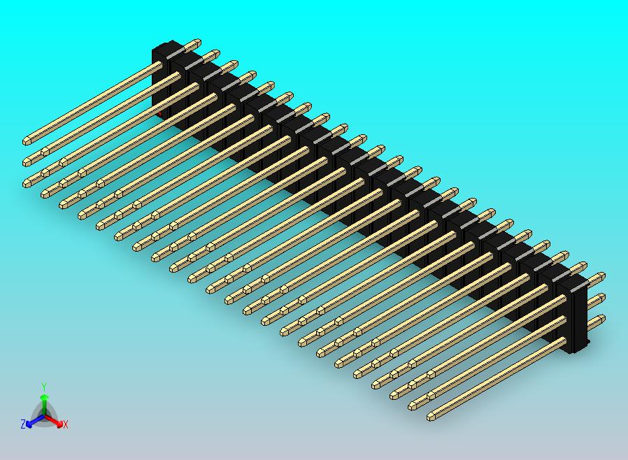 DS1021排针 黑色 3x23p 100mil 类型19 版本1.0.zip