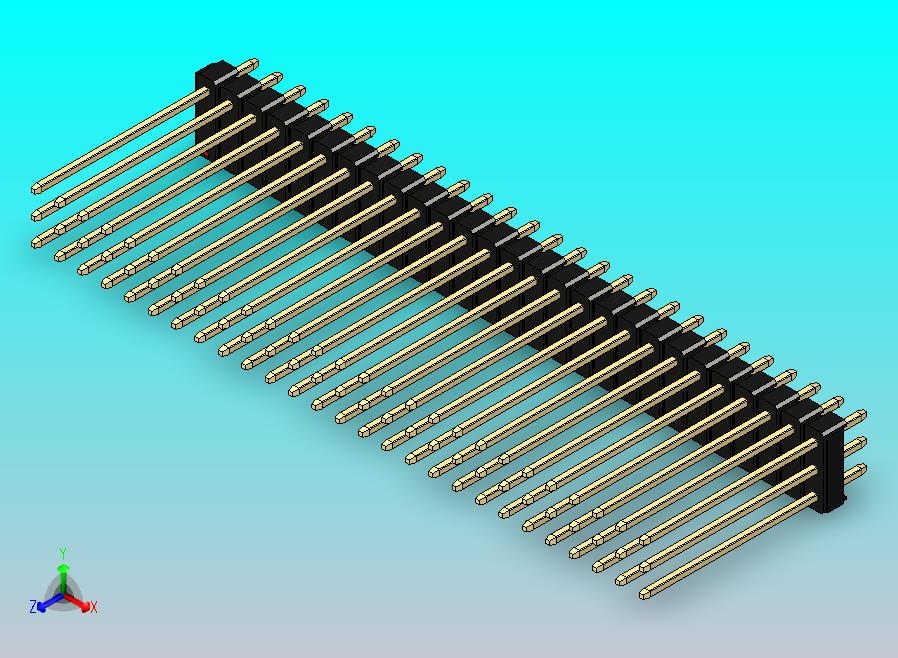 DS1021排针 黑色 3x27p 100mil 类型19 版本1.0.zip