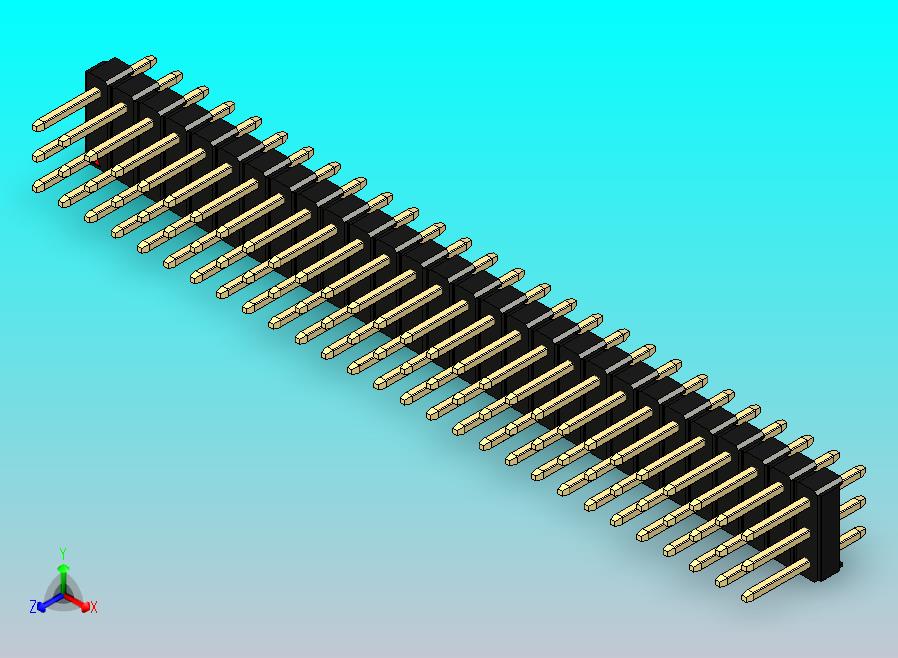 DS1021排针 黑色 3x28p 100mil 类型1 版本1.0.zip