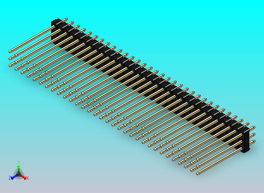 DS1021排针 黑色 3x32p 100mil 类型19 版本1.0.zip