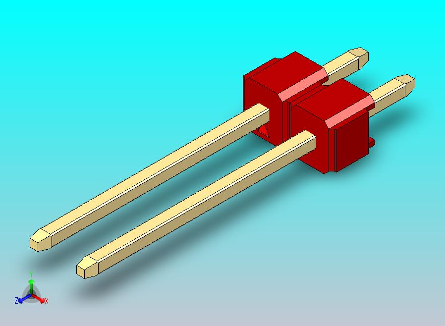 DS1021排针 红色 1x02p 100mil 类型5 版本1.0.zip