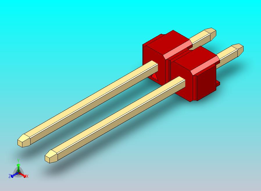 DS1021排针 红色 1x02p 100mil 类型5 版本1.0.zip