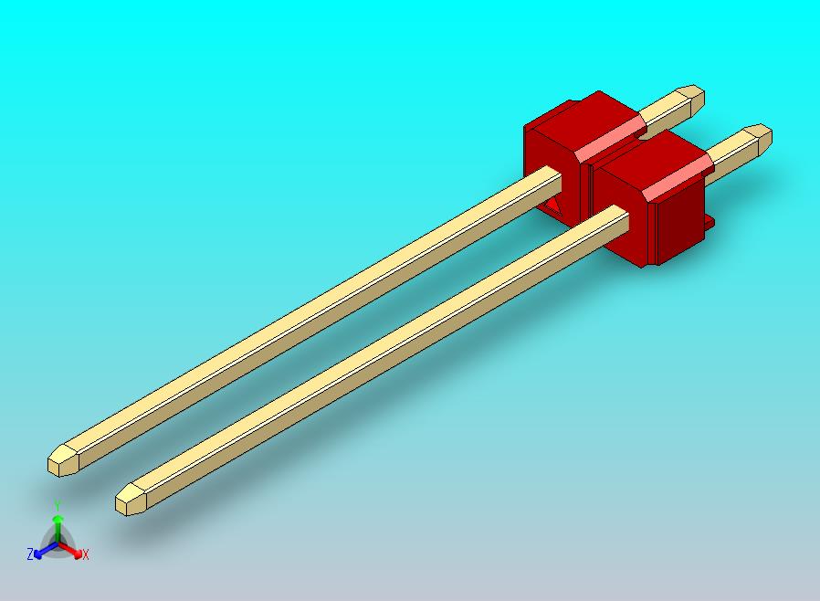 DS1021排针 红色 1x02p 100mil 类型19 版本1.0.zip