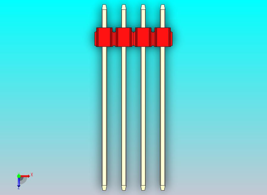 DS1021排针 红色 1x04p 100mil 类型19 版本1.0.zip