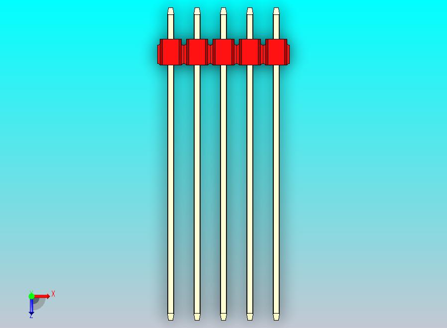 DS1021排针 红色 1x05p 100mil 类型43 版本1.0.zip