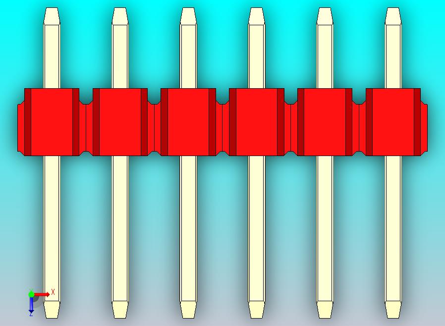 DS1021排针 红色 1x06p 100mil 类型1 版本1.0.zip