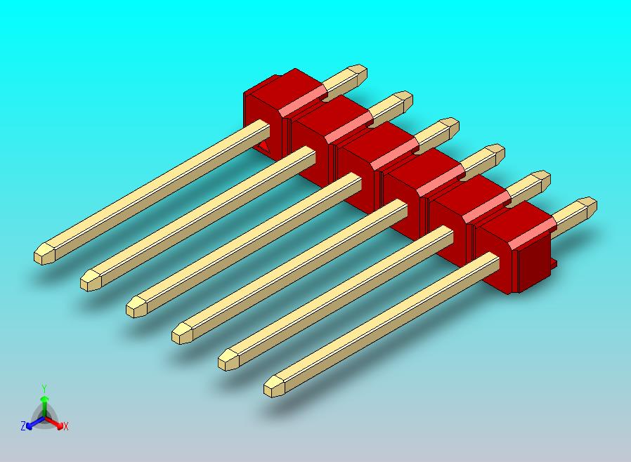 DS1021排针 红色 1x06p 100mil 类型5 版本1.0.zip