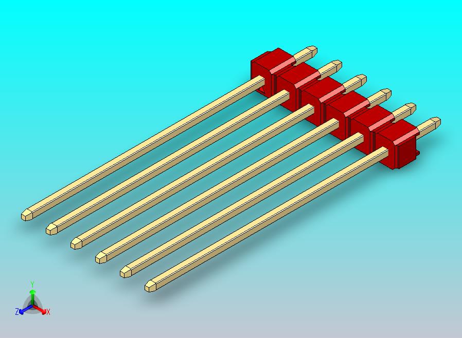 DS1021排针 红色 1x06p 100mil 类型43 版本1.0.zip