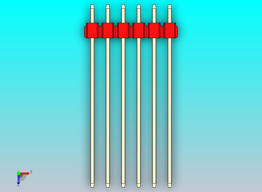 DS1021排针 红色 1x06p 100mil 类型43 版本1.0.zip