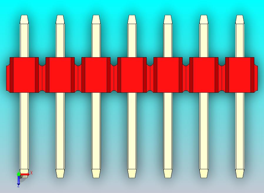 DS1021排针 红色 1x07p 100mil 类型1 版本1.0.zip