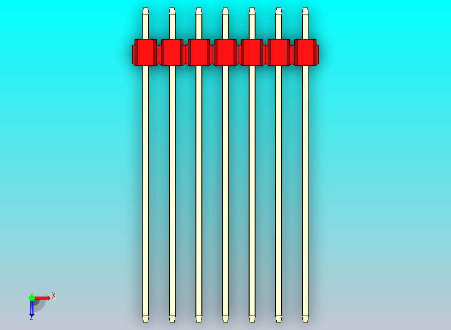 DS1021排针 红色 1x07p 100mil 类型43 版本1.0.zip