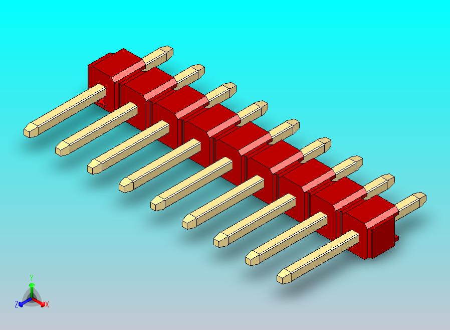 DS1021排针 红色 1x09p 100mil 类型1 版本1.0.zip