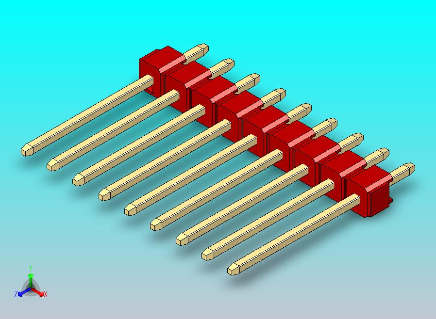 DS1021排针 红色 1x09p 100mil 类型5 版本1.0.zip