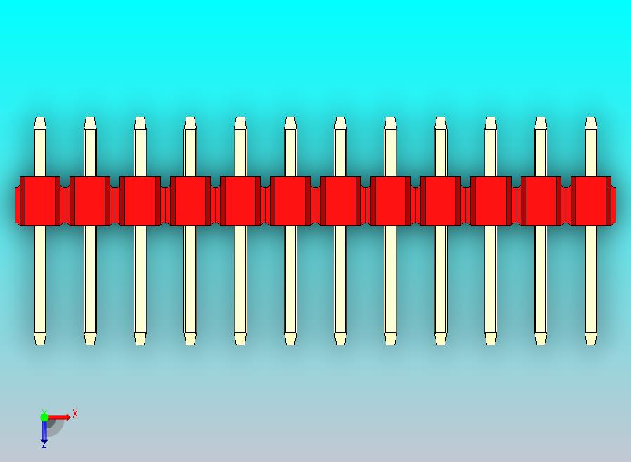 DS1021排针 红色 1x12p 100mil 类型1 版本1.0.zip