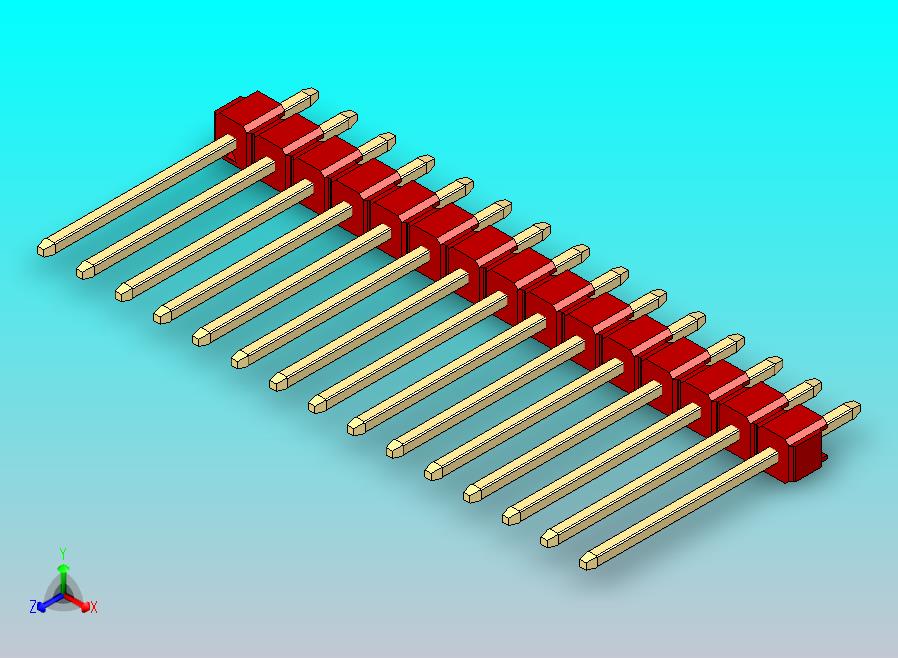 DS1021排针 红色 1x15p 100mil 类型5 版本1.0.zip