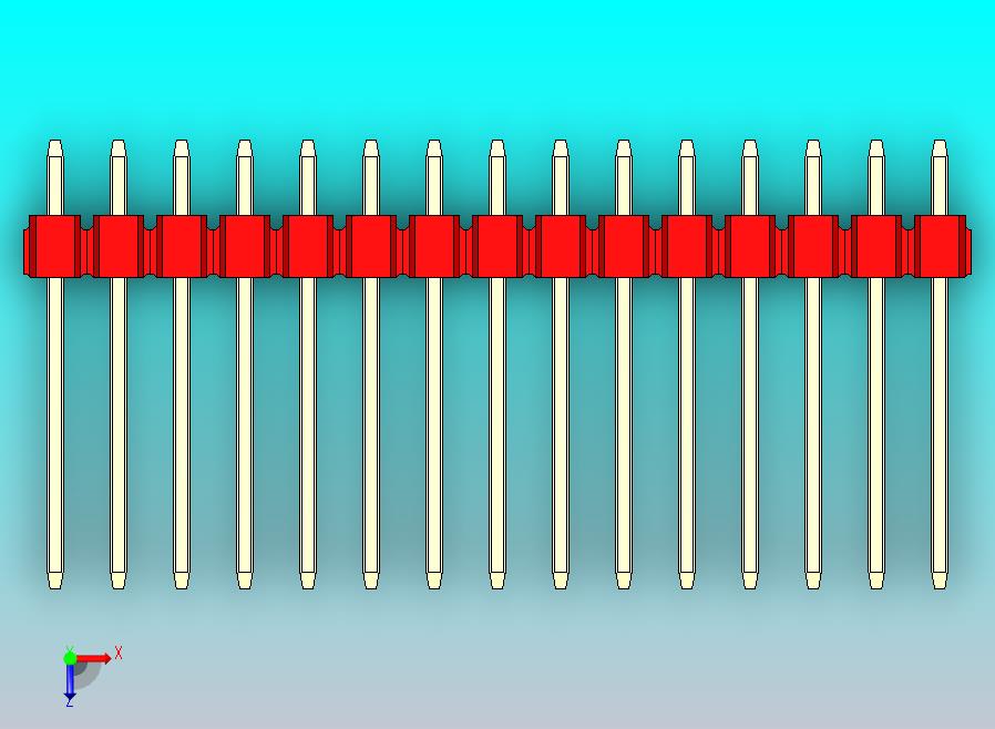 DS1021排针 红色 1x15p 100mil 类型5 版本1.0.zip