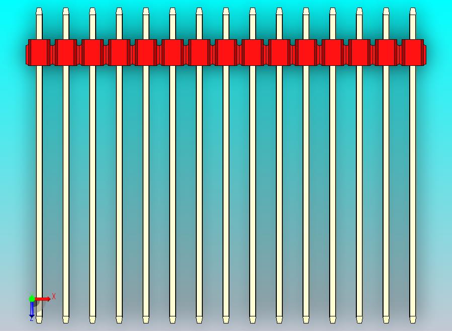 DS1021排针 红色 1x15p 100mil 类型43 版本1.0.zip