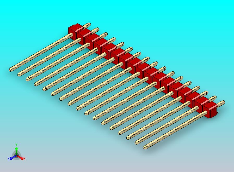 DS1021排针 红色 1x17p 100mil 类型19 版本1.0.zip