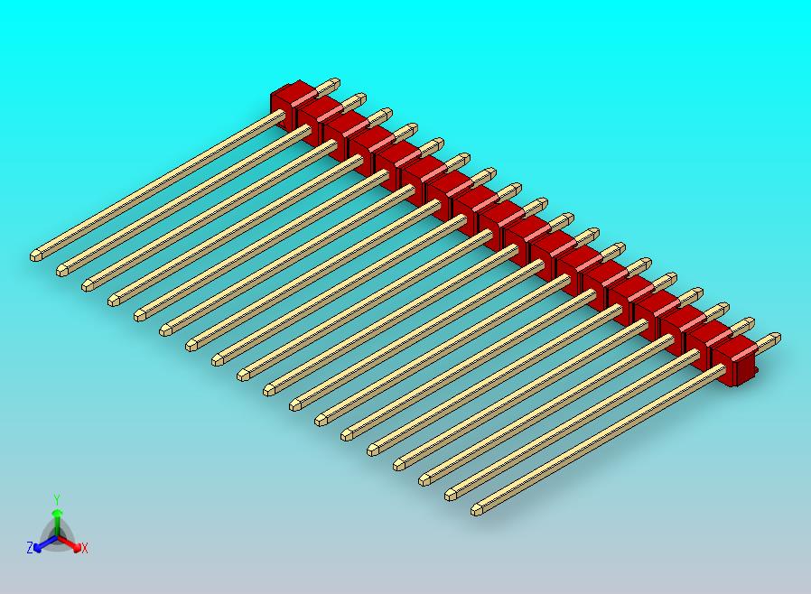 DS1021排针 红色 1x18p 100mil 类型43 版本1.0.zip