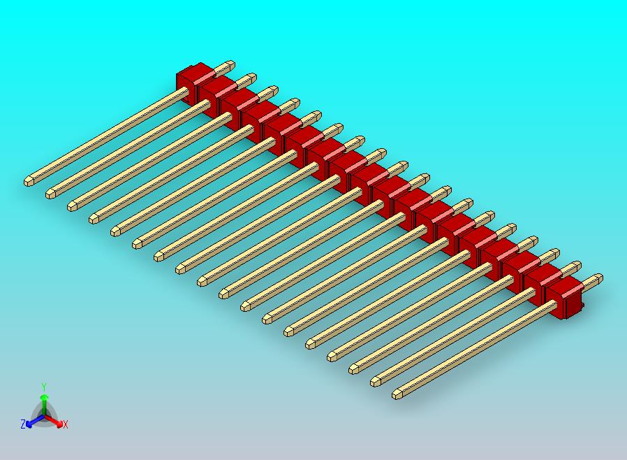 DS1021排针 红色 1x18P 100密尔 类型19 版本1.0.zip