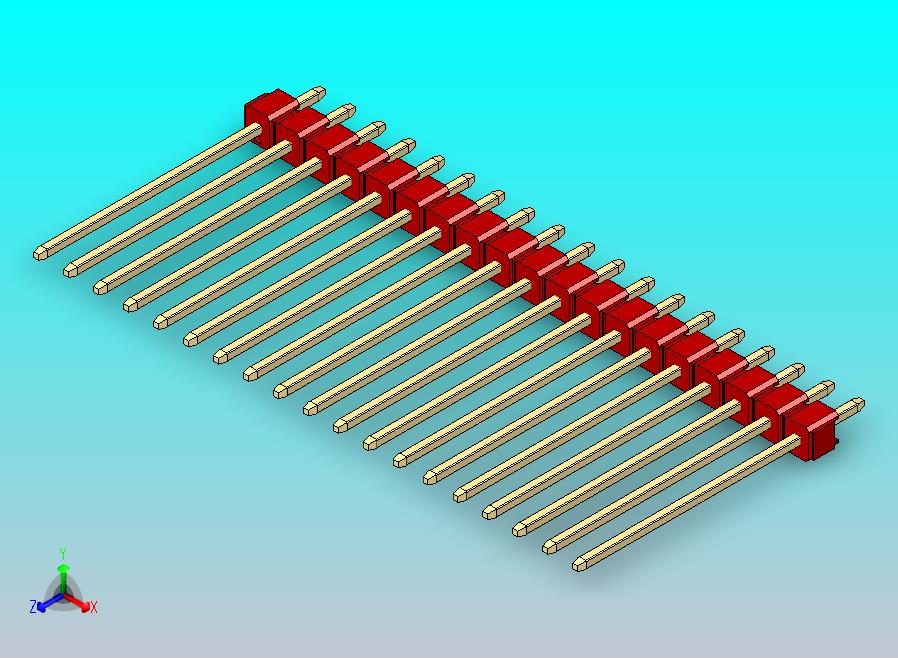DS1021排针 红色 1x19p 100mil 类型19 版本1.0.zip