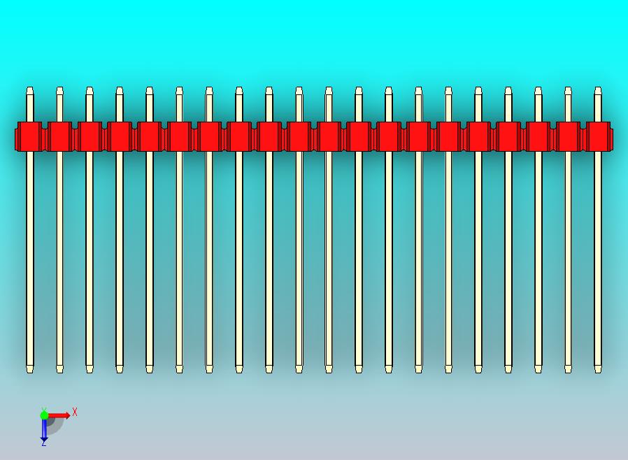 DS1021排针 红色 1x20p 100mil 类型19 版本1.0.zip
